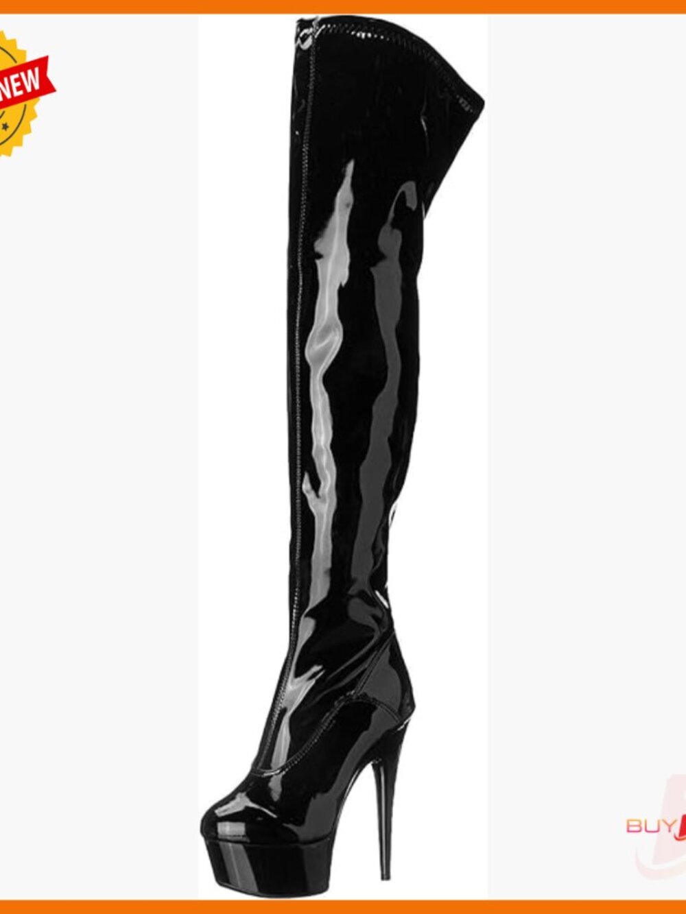 Leather Over-The-Knee Boots With 6-Inch Heel, Zip Closure